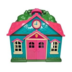 Li'l Woodzeez School House Honeysuckle Hollow House Folds Up W/ Handle